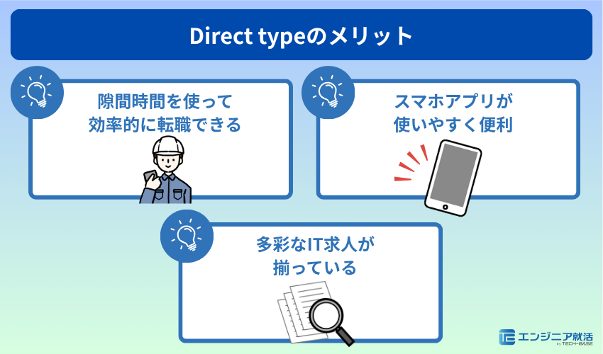 Direct typeのメリット