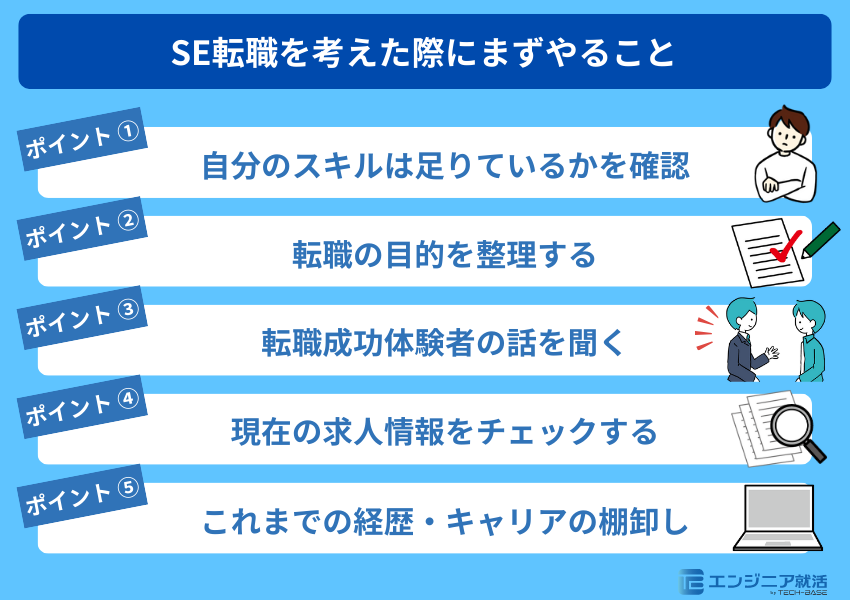 SE転職を考えた際にまずやること