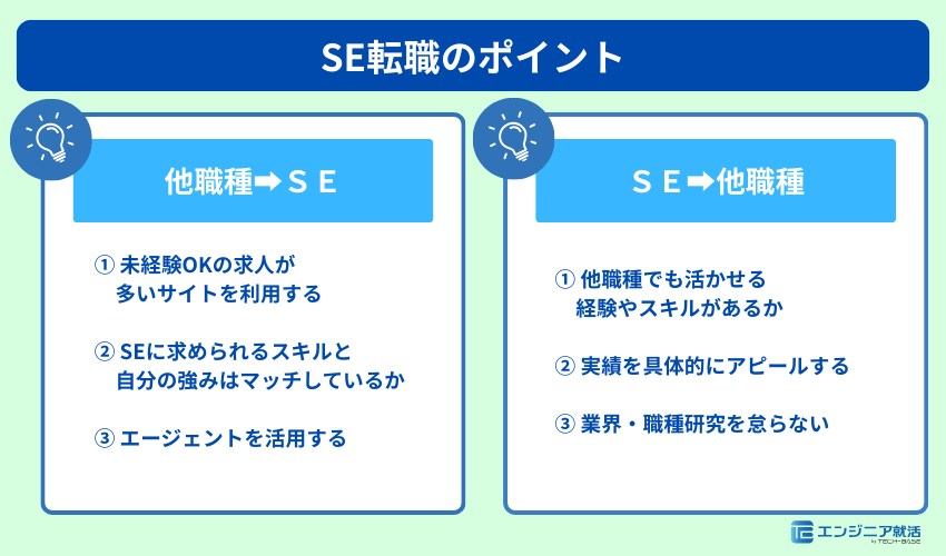 SE転職のポイント